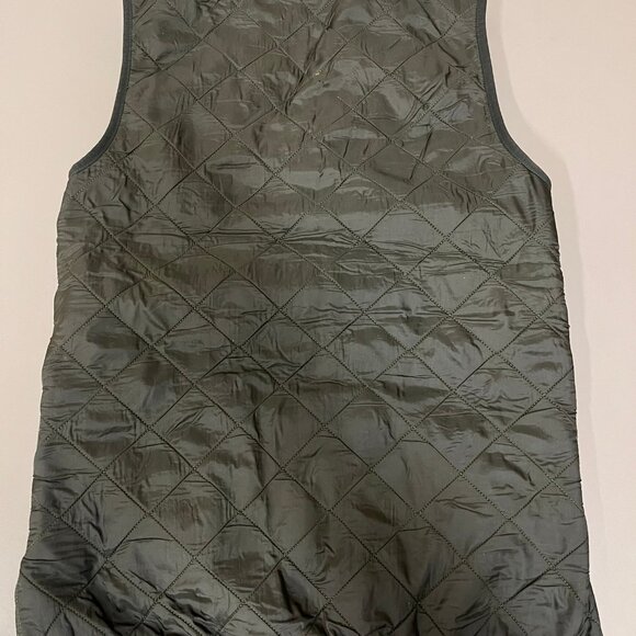 BARBOUR Small Polarquilt Liner Vest Gilet Zip-In FLAWS Ret: $150 Green - Picture 3 of 7